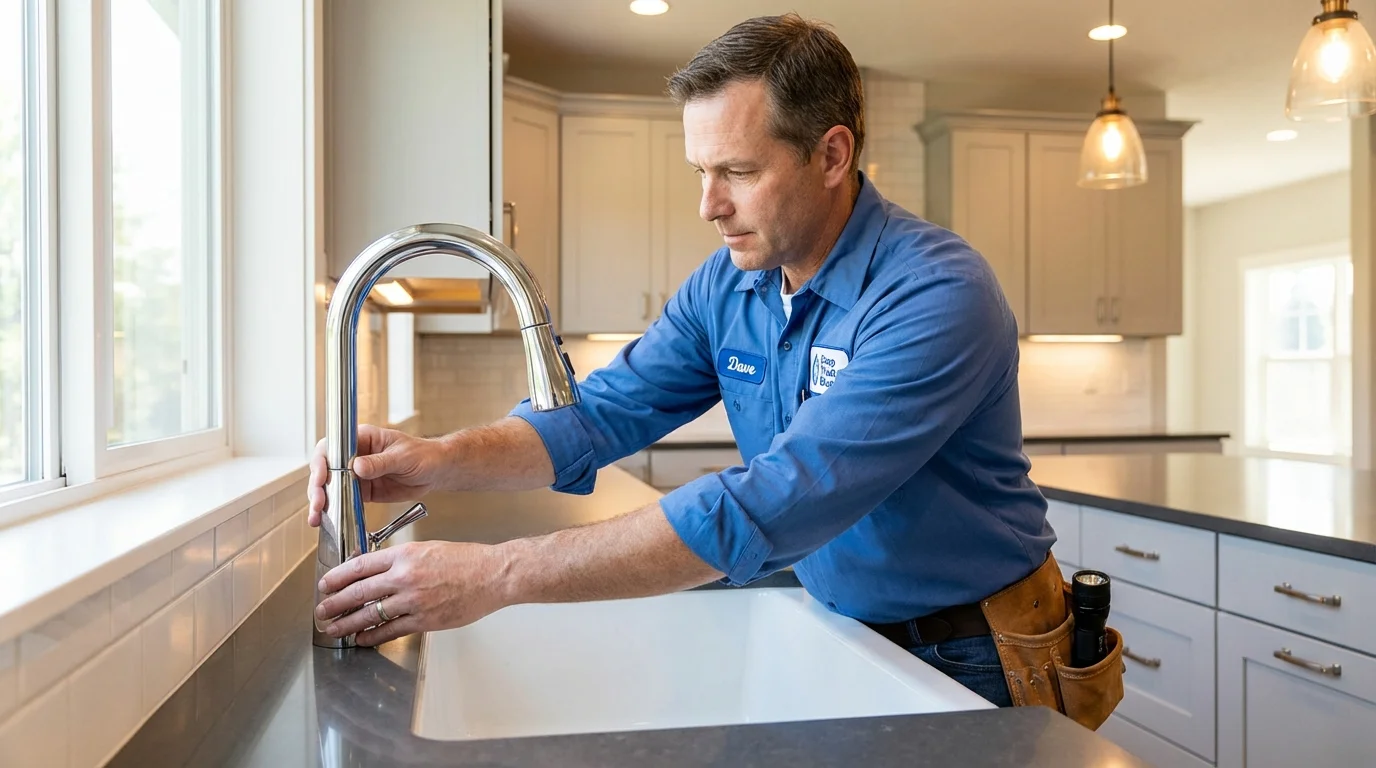 Kitchen faucet installation by Johns Plumbing LLC in Commerce City